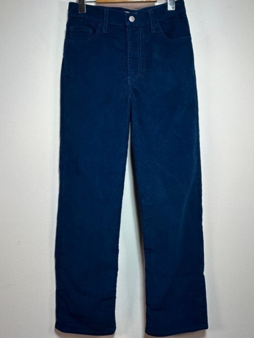 Levi's Ribcage Straight Ankle Blue Corduroy Pants